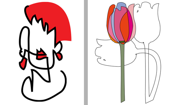 kopf und tulpen